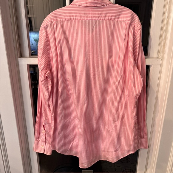 Ralph Lauren Stanton Classic Fit Men’s Shirt Button Down Pink & White Sz L - Picture 3 of 8